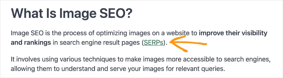 Contextual link in a blog post.