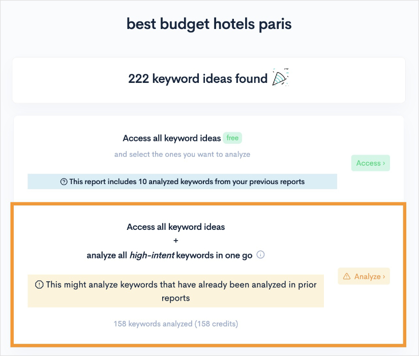 Analyze High-Intent Keywords Analyze high-intent keywords in LowFruits.