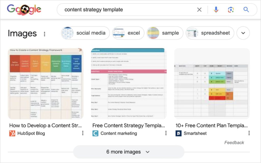 Google Image Pack results.