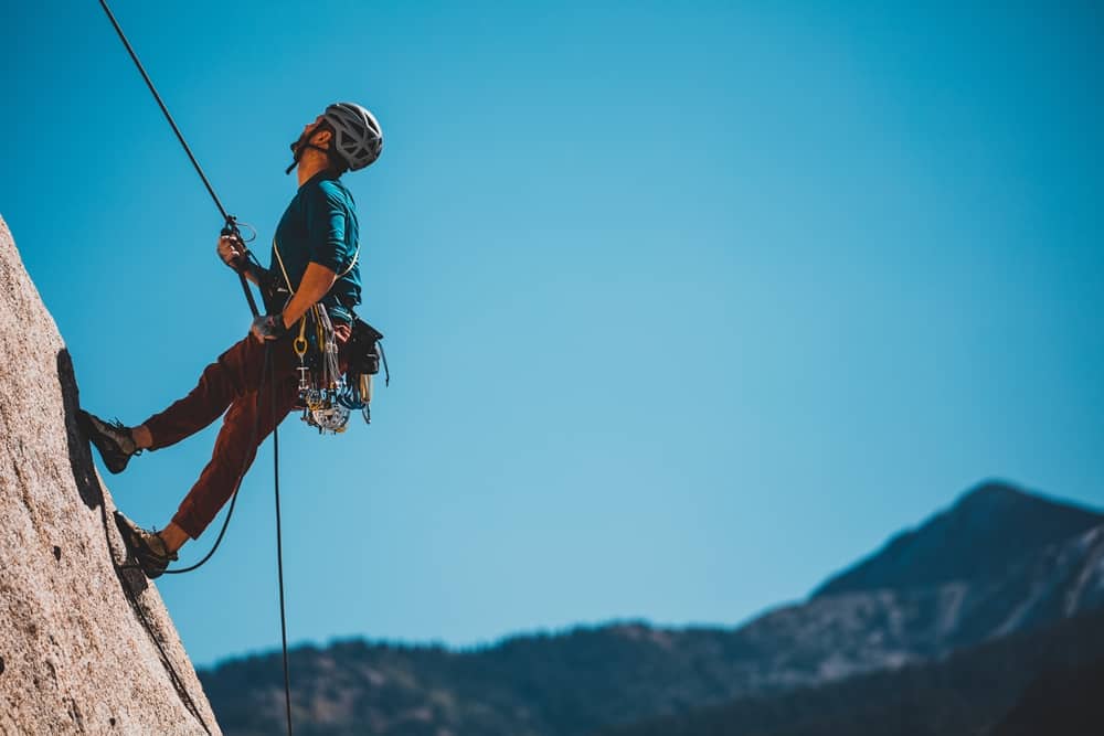 man climbing