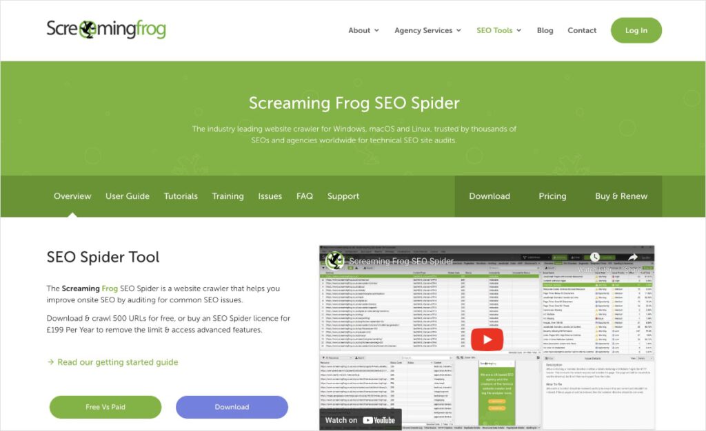 Screaming Frog is one of the best SEO tools for small businesses for technical SEO.