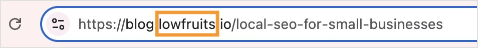 Second level domain in this example is LowFruits.