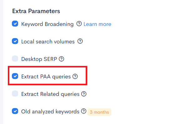 A screenshot of the search engine optimisation settings for easy keyword research in niches such as pets and travel A screenshot of the search engine optimisation settings for easy keyword research in niches such as pets and travel.